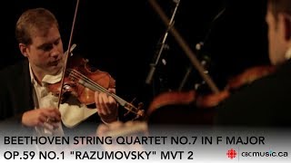 Beethoven quotRazumovskyquot Quartet Op59 No1 Mvt 2  New Orford String Quartet [upl. by Evilc204]