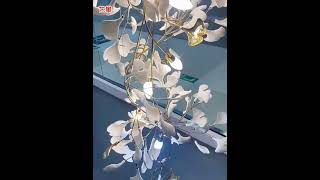 Floral Radiance Ceramic Tree Petal Chandelier Vertical [upl. by Otilia]