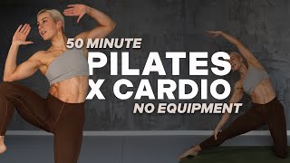 50 MIN FULL BODY PILATES X CARDIO WORKOUT  No Equipment  Feel Strong and Balanced  Core [upl. by Radferd]