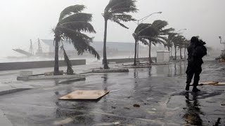 Hurricane Odile landfall amp Hits Baja California  Cabo Beach San Lucas 9152014 [upl. by Nauwaj]