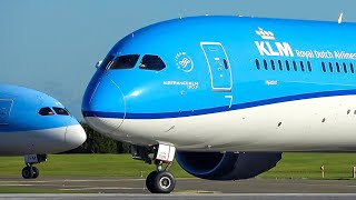 4K Amazing Plane spotting at Amsterdam airport Schiphol  25 heavy Planes landing and takeoff [upl. by Lien358]