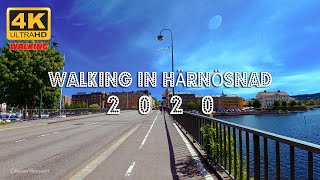 Härnösand Walking in Summer 2020 4K A Relaxing walk to Härnsöand city in Sweden 2020 4K [upl. by Enyt]