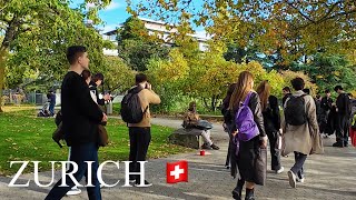 Zürich Switzerland 4k  Walking Tour at Lake Zurich [upl. by Ennayllek]