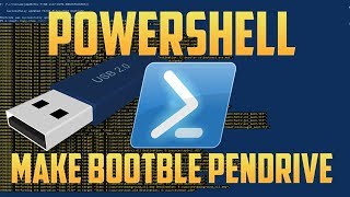 How To Make Bootable Windows 7 Pendrive Using PowerShell [upl. by Iznek]