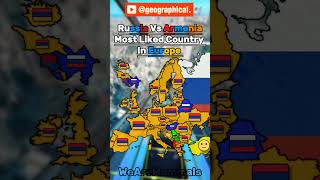 Russia vs Armenia Most liked country in Europe  GeoMappingtv6 armenia russia [upl. by Zurciram]