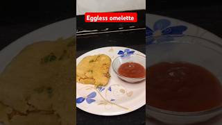 Eggless bread omeletteveg omelette eggless omeletterecipes viralshortvegomeletterecipe [upl. by Nadnerb]