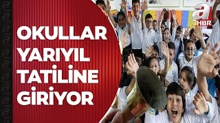 Okullar yarıyıl tatiline giriyor Tatil için son ders zili cuma günü  A Haber [upl. by Sonaj645]