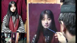 Oil Painting Portrait Demonstration by Leng Jun Artist [upl. by Thgiwed184]