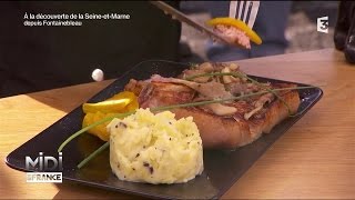 Recette  Côte de veau aux pleurotes purée et carottes vichy [upl. by Einttirb]