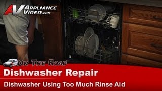 KitchenAid Dishwasher Repair  Using Too Much Rinse Aid  Dispenser Assembly [upl. by Jud]