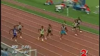 ATHLETISME  RETRO RECORD DU MONDE 100 M [upl. by Rachaba158]