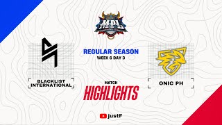 BLACKLIST vs ONIC PH HIGHLIGHTS  MPL PH SEASON 13 WEEK 6 BLCK vs ONIC [upl. by Nalehp361]