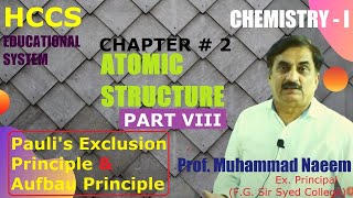 Paulis Exclusion Principle amp Aufbau Principle  Atomic Structure Part VIII ChemistryI  Lec 12 [upl. by Urania915]