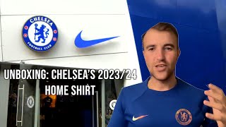 UNBOXING 202324 Chelsea Home Shirt  REVIEWS  SCOTT MILLS [upl. by Osnofedli]