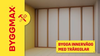 Bygga innervägg med träreglar [upl. by Mcnully958]