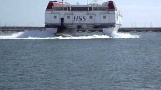 Stena HSS Explorer Dun Laoghaire 120910 [upl. by Aillemac789]