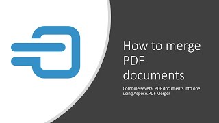 How to merge several PDF files into one [upl. by Emmons862]