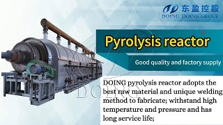 DOING Pyrolysis PlantPyrolysis Oil Production Line configurations Display [upl. by Lekym]