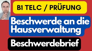 Beschwerde an die Hausverwaltung  DTZ GAST Brief schreiben B1  Deutsch lernen Test B1 [upl. by Adiene5]