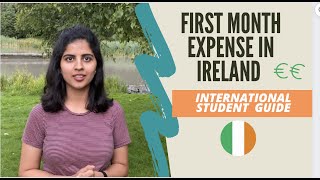 First Month Expenses in Ireland As an International Student🇮🇪  Saving tips aatiyaineurope [upl. by Oigres43]