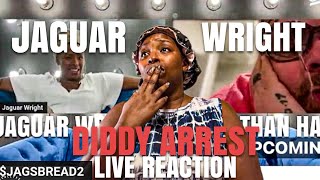 Diddy ARRESTED Jaguar Wright LIVE REACTION bringing her to TEARS [upl. by Samal]