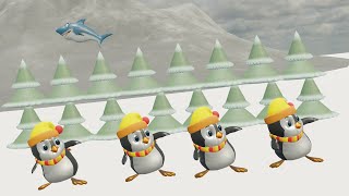 Dancing Penguins on ice with sharks [upl. by Sivrahc]