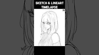 Sketch amp Lineart timelapse 🌱✨ anime manga clipstudiopaint speedpaint [upl. by Ahsal102]