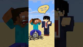 HELP Herobrine To Power Up And Kick Bedrock friendship shorts trending anime [upl. by Behka]