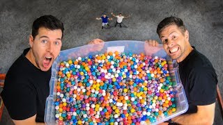 DROPPING 5000 BOUNCY BALLS from WAREHOUSE ROOF [upl. by Aggie]