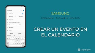 Crear un Evento en el Calendario  Samsung Android 13  One UI 5 [upl. by Sinylg]