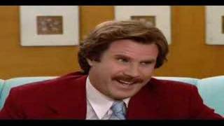 Interview Rebecca Romijnby ron burgundy [upl. by Arrekahs474]