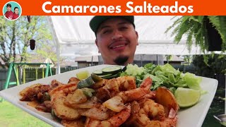 CAMARONES SALTEADOS CON PAPAS  RECETA [upl. by Birkner]