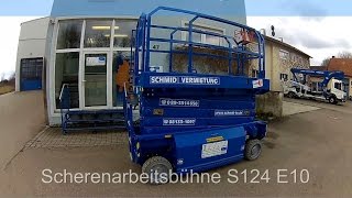 Einweisungsvideo Scherenarbeitsbühne S124 E10  SCHMID Hebebühnen Minikranvelreih [upl. by Syl262]