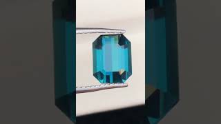 Excellent emerald cut beautiful indicolite color tourmaline from Afghanistan available fo [upl. by Samantha]