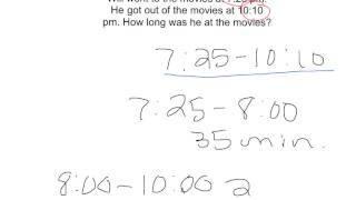 4th Grade Elapsed Time Tutorial 2 [upl. by Notsnhoj]