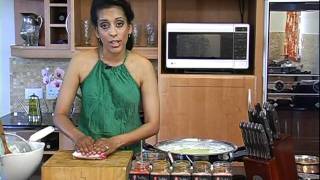 Yudhika Sujanani demos how to make paneer chickpea and Spinach Curry [upl. by Adnirb]