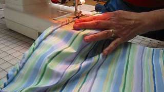 7 Little Striped Cushion Sewing On Piping [upl. by Odlaumor]