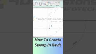 How to use sweep command in Revit shorts [upl. by Ssecnirp]