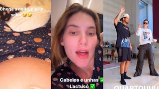 VIRGINIA FONSECA STORIES BEBÊ MEXENDO NA BARRIGA VIAJANDO PARA SÃO PAULO COM ZÉ FELIPE E AS MARIAS [upl. by Eatnom]