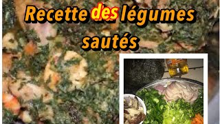 Cuisine variés Recette des légumes sautés à la viande ou ou au poisson cameroun [upl. by Desdemona]