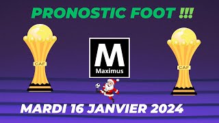 Pronostic foot aujourd’hui 16012024 [upl. by Sigismundo]