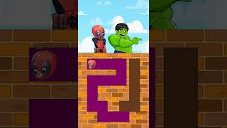 Who Will Conquer the New Maze Challenge SpiderMan Hulk Deadpool or Captain shorts shortvideo [upl. by Schlessel]