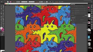 Creating Translation Art  Tessellations in Adobe Illustrator [upl. by Dodwell]