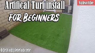 How to Install Artificial Turf for Beginners DIY [upl. by Roze335]