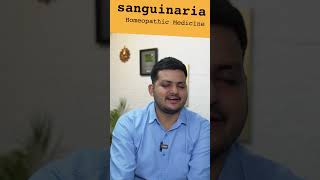 Sanguinaria  Homeopathic Medicine  Important Symptoms  Migraine headache gas Cough [upl. by Atikam887]