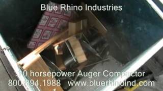 Blue Rhino 10 hp auger crushing bulky trash [upl. by Irroc120]