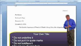 MLA Style Essay Format  Word Tutorial [upl. by Asilak]