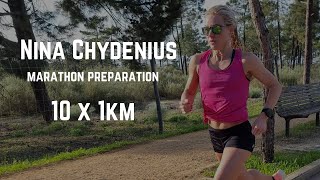 Nina Chydenius  10 x 1km Intervals Seville Marathon Preparation [upl. by Chrissa]