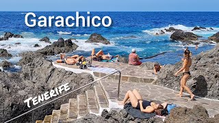 🌍 Tenerife lava Beach Piscinas Naturales de El Caletón Garachico Spain 4K [upl. by Annoya347]