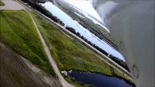 Airplane Crash at Fairbanks Shown from 3 Onboard Cameras N334DH [upl. by Arymas]